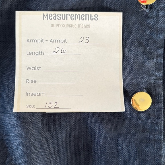 Women's Size L Button Down Blouse Gold‎ Metallic Coastal Nautical Sailor Chic - Picture 12 of 12